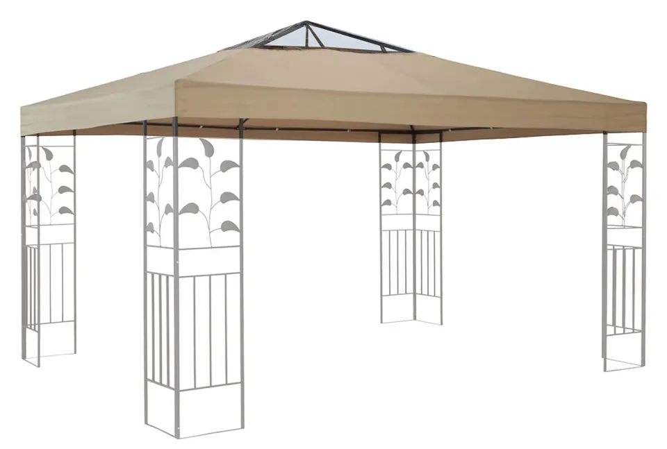 Quick Star tetto ricambio gazebo 3x3 trasparente beige impermeabile