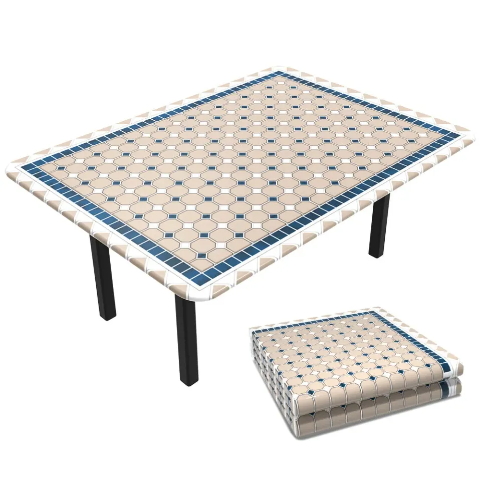 VOUNOT Tovaglia Elastica PVC Rettangolare Ceramica