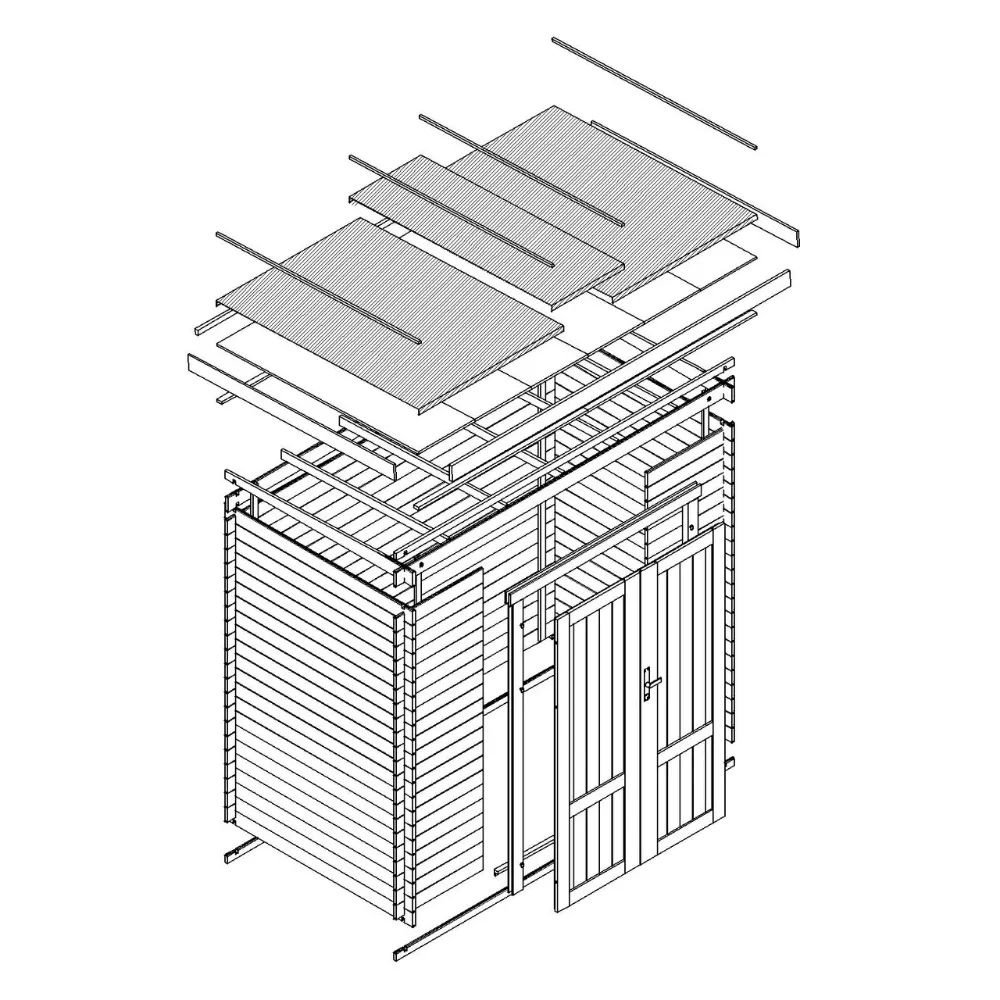 Timbela M310F1 Casetta Giardino Legno 235x130 con Serratura