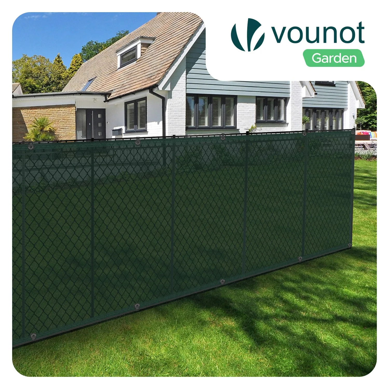 Vounot frangivista HDPE 1x10 m verde 90 g/mq oscurante