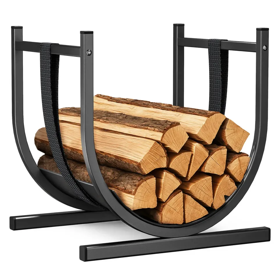Vounot Portalegna Metallo Nero 41x37x39,5cm con Cinghia 30kg