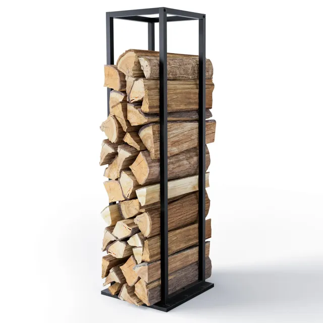 VOUNOT Portalegna Verticale 33x33x112cm Acciaio Nero