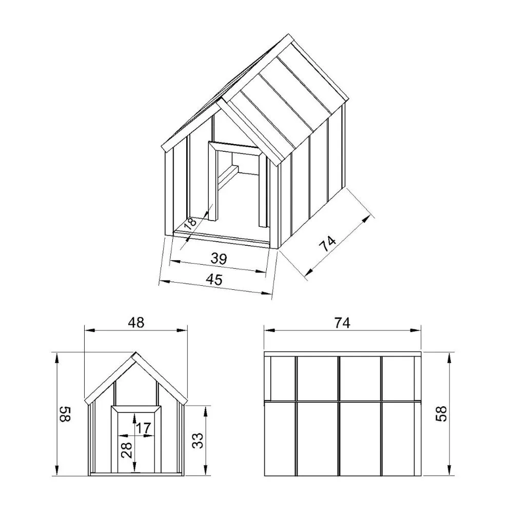 Timbela M970 cuccia cane S 45x74 cm SmartSide