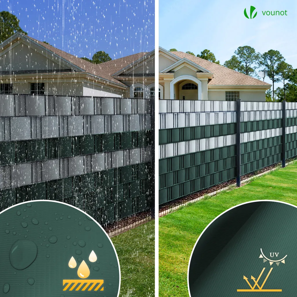 VOUNOT Frangivista PVC Verde 19cm x 70m 450g/m2 con Clip