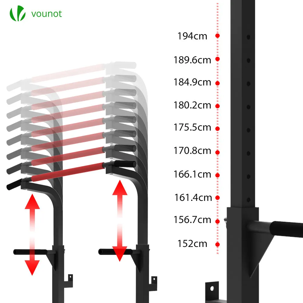 VOUNOT Stazione trazioni multifunzione 152-194 cm acciaio