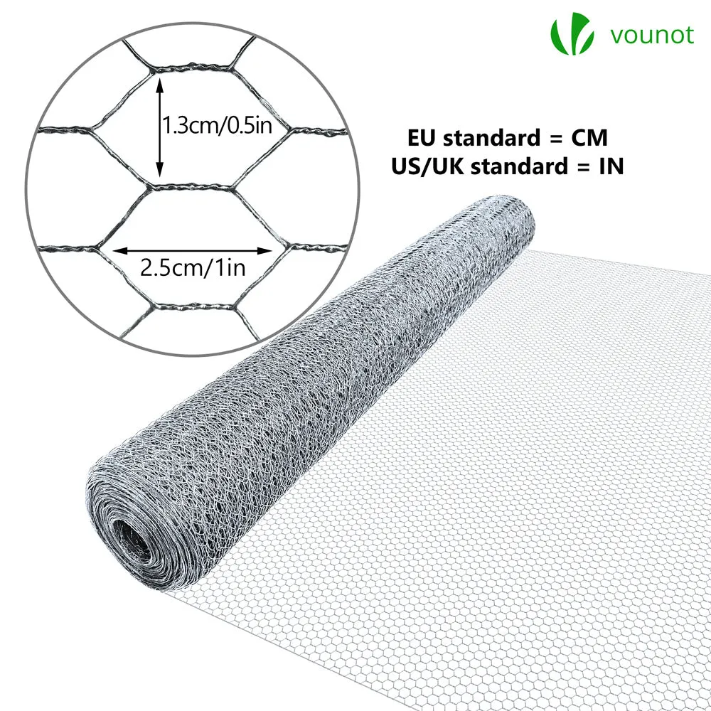 Vounot Rete Pollaio Zincata 13 mm 1x50 m Esagonale