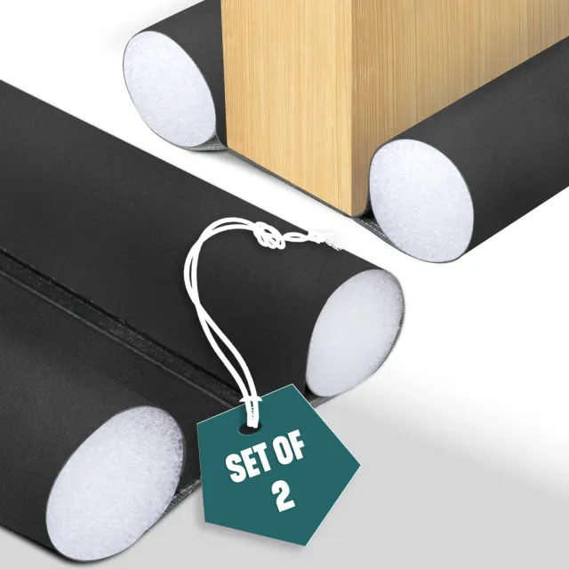 VOUNOT Paraspifferi Porta 96cm Nero 2 Pezzi