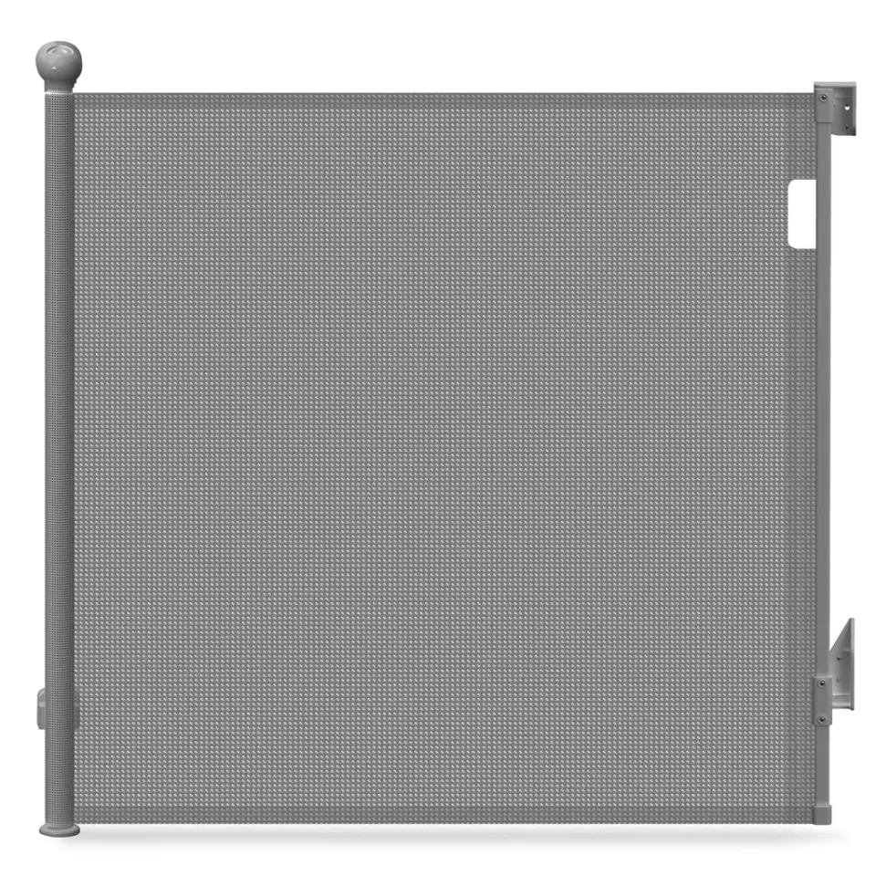 VOUNOT barriera sicurezza retrattile 180x96 cm grigia bambini
