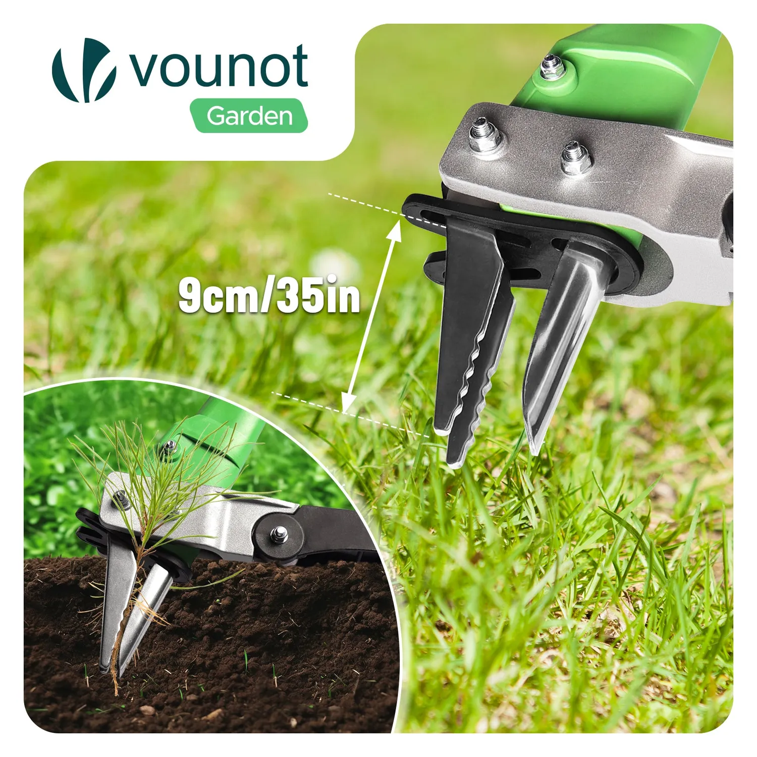 VOUNOT Estirpatore erbacce manuale acciaio 100cm