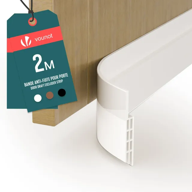 Vounot Paraspifferi Porta Adesivo 200cm Bianco