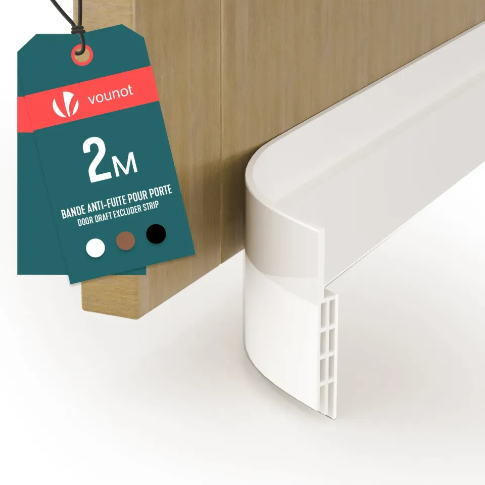 Vounot Paraspifferi Porta Adesivo 200cm Bianco