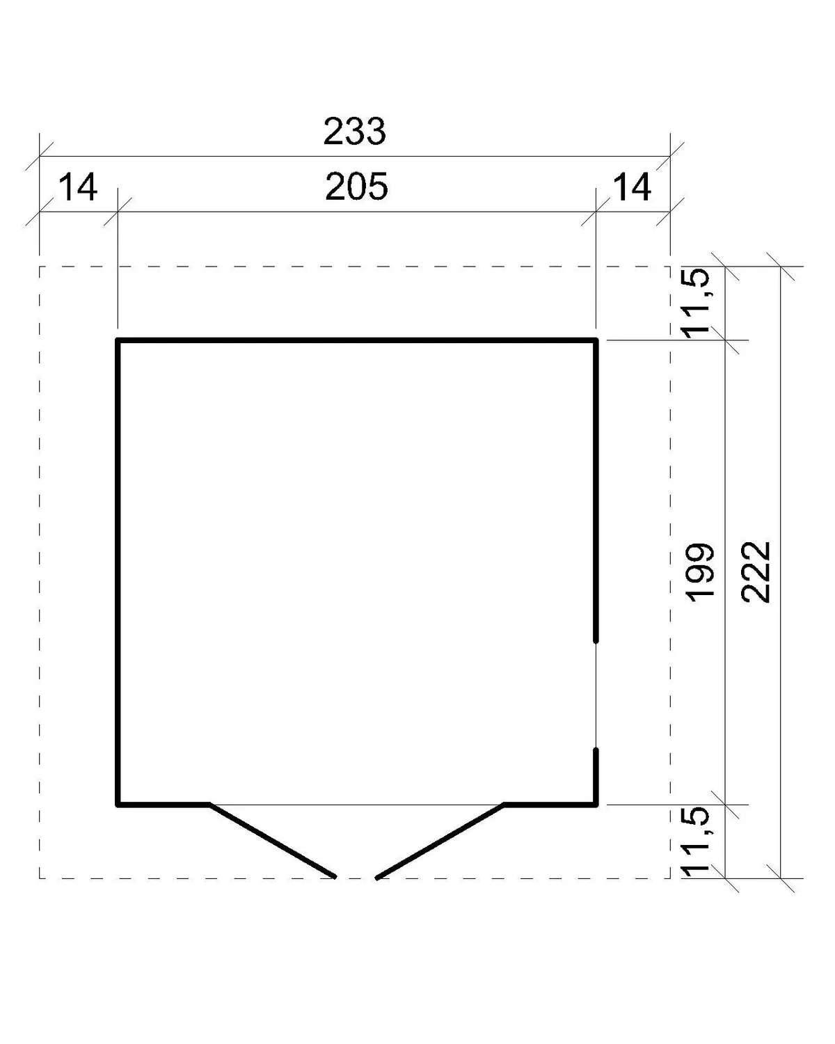 Timbela M351FB casetta relax legno 205x199 vetri doppi
