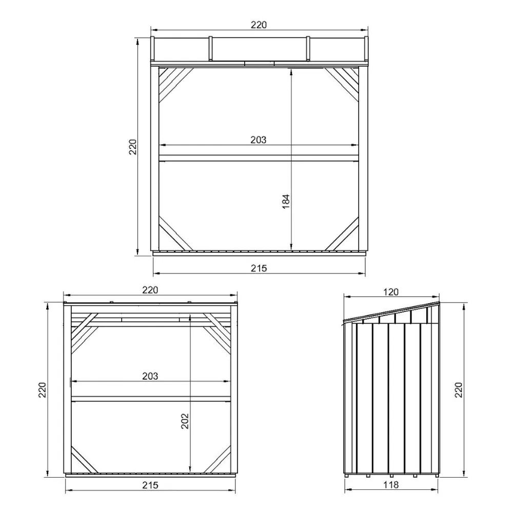 Timbela M984 legnaia 220x120 cm 4,4 m³ LP SmartSide