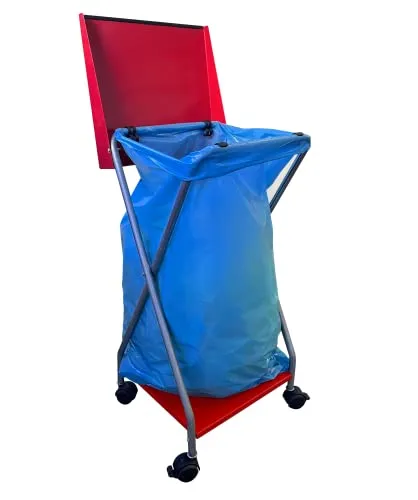 QUICK STAR Portasacco 120L 40x44x90 cm con Ruote