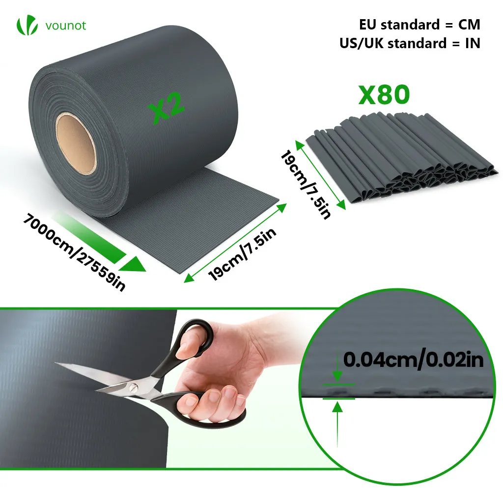VOUNOT Frangivista PVC 19cm x 140m antracite occultante