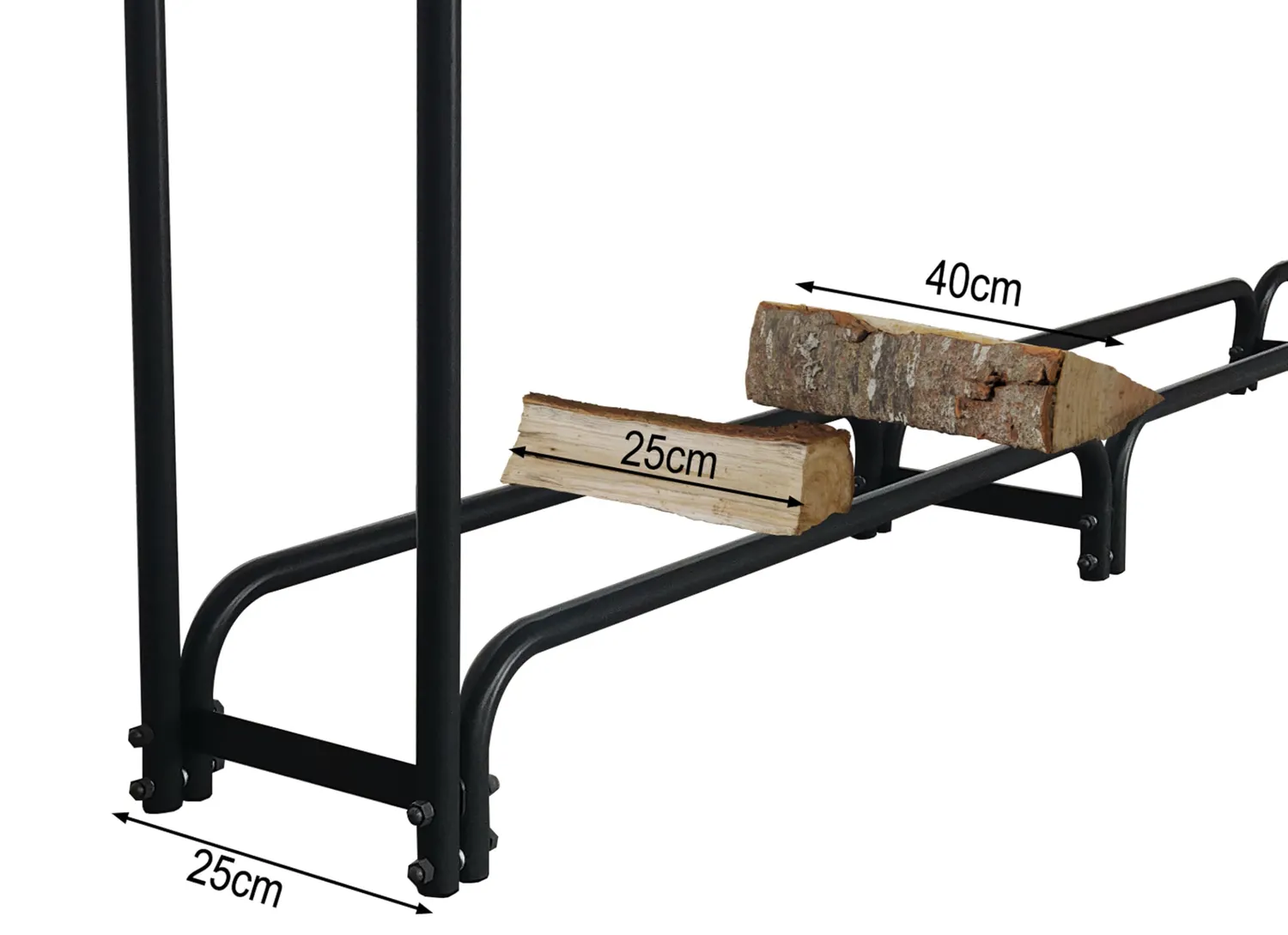 Quick Star scaffale legna metallo 272x25x95 cm con copertura