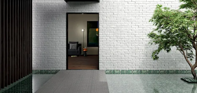 Progetto Esterno Cementbrick rivestimento cemento effetto mattone