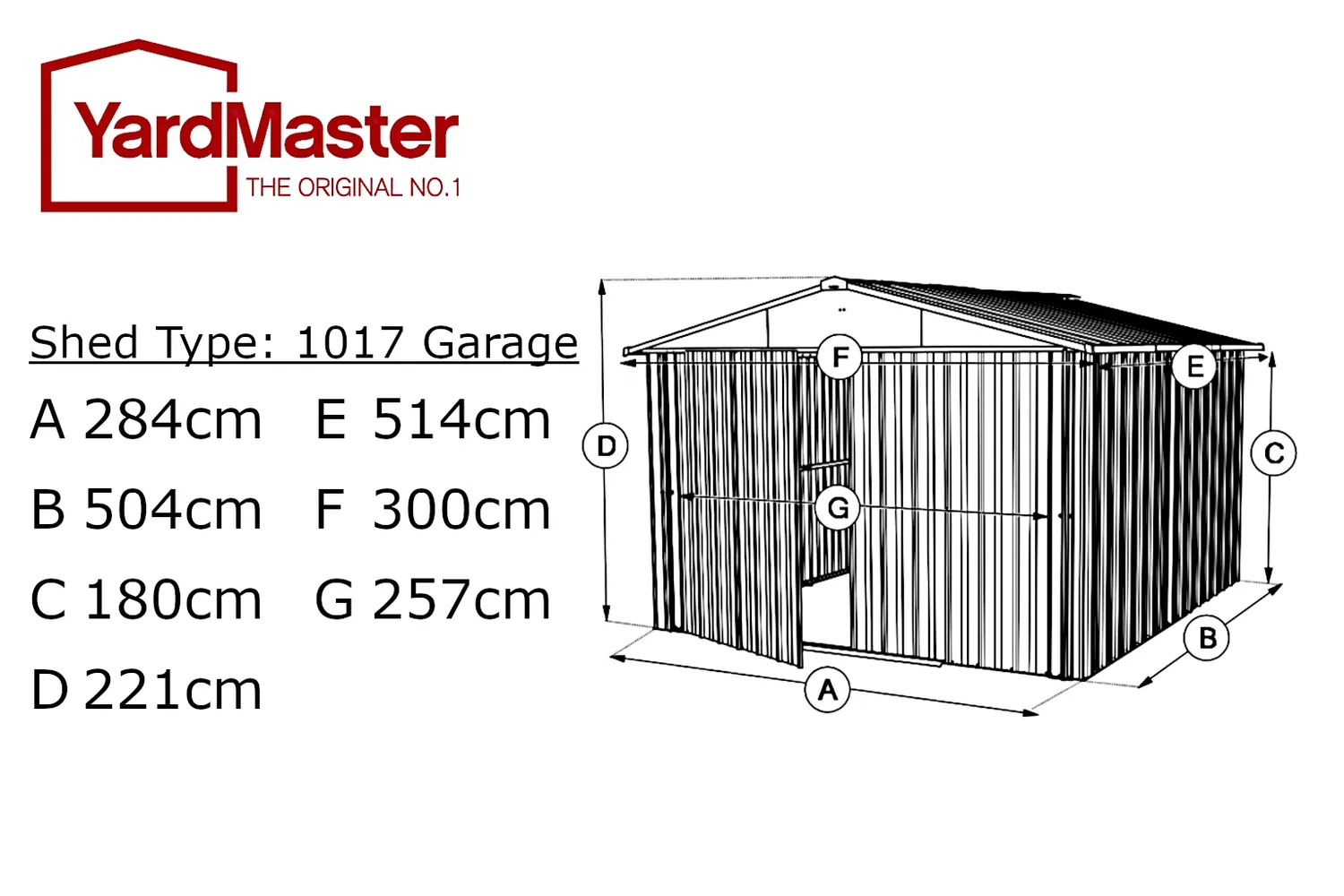 Yardmaster Garage 10x17 box metallo doppia anta