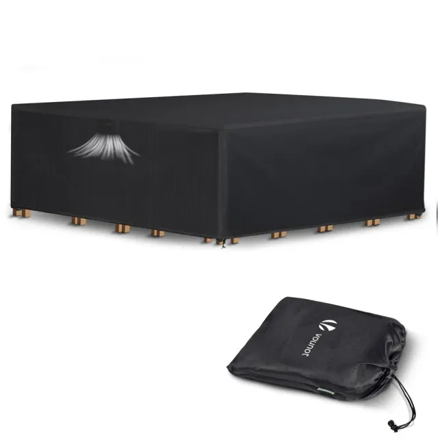 VOUNOT Telo Copertura Mobili Giardino 250x250 Nero Oxford