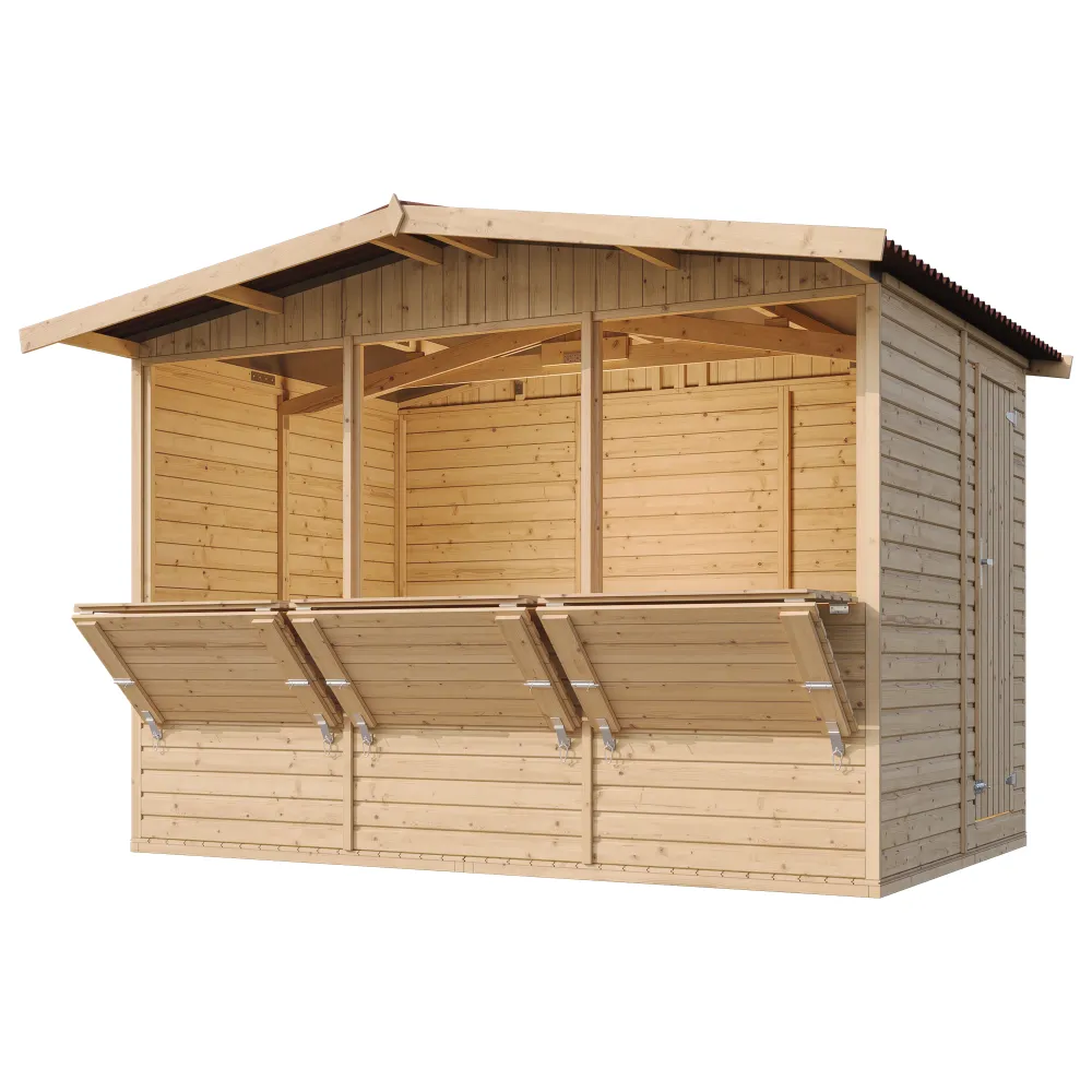 Timbela M150A chiosco legno 303x199 3 finestre