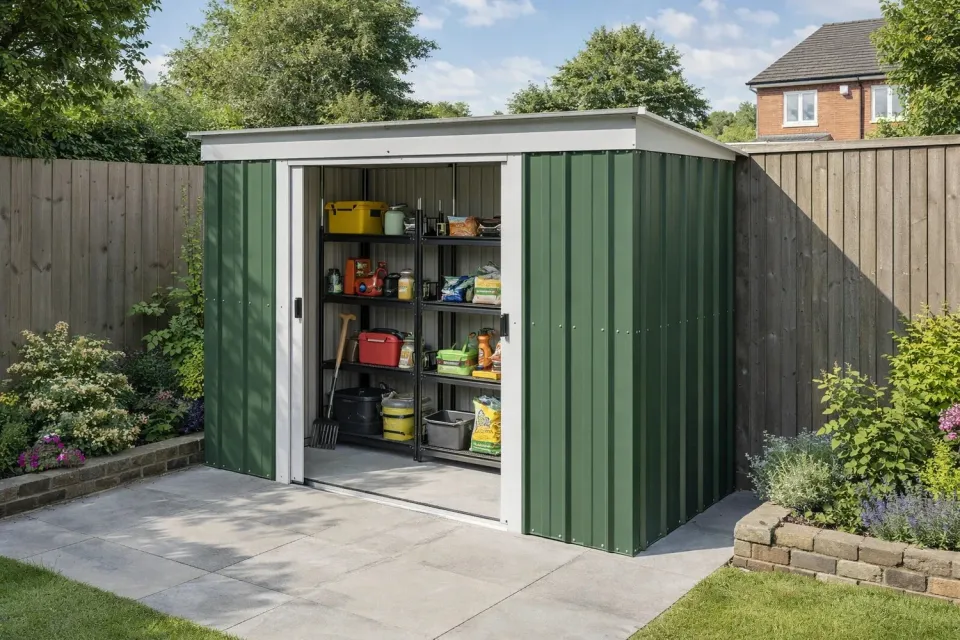 Yardmaster Emerald Pent 10x4 casetta attrezzi verde