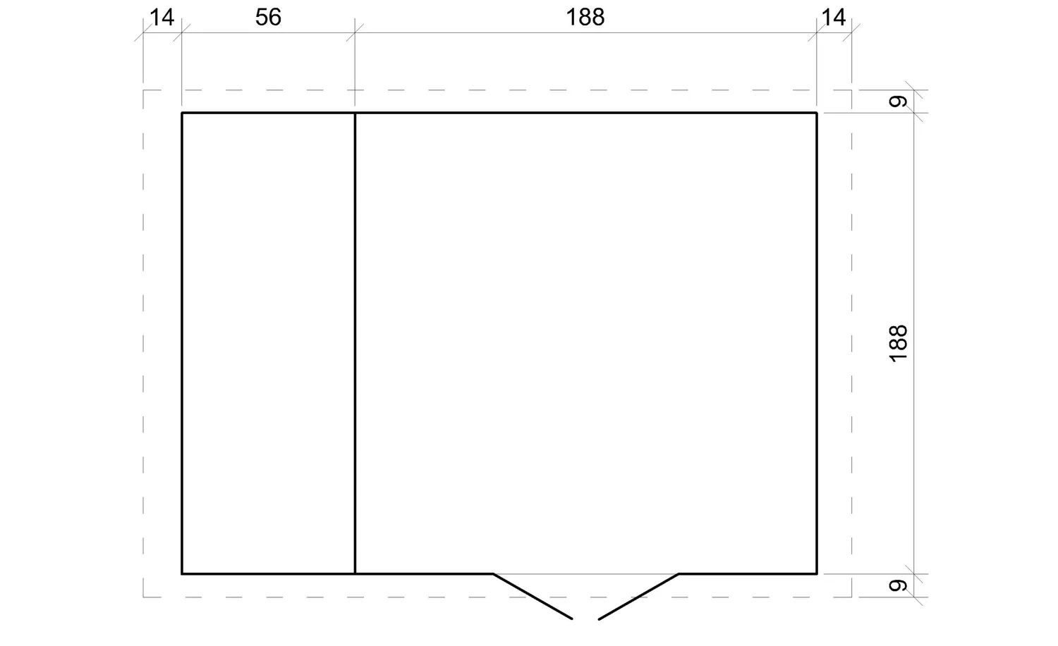 Timbela M386C casetta in legno 256x200 cm 5 m2 incastro
