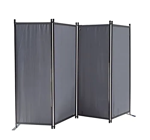 QUICK STAR 220x165 cm paravento giardino grigio 4 pannelli