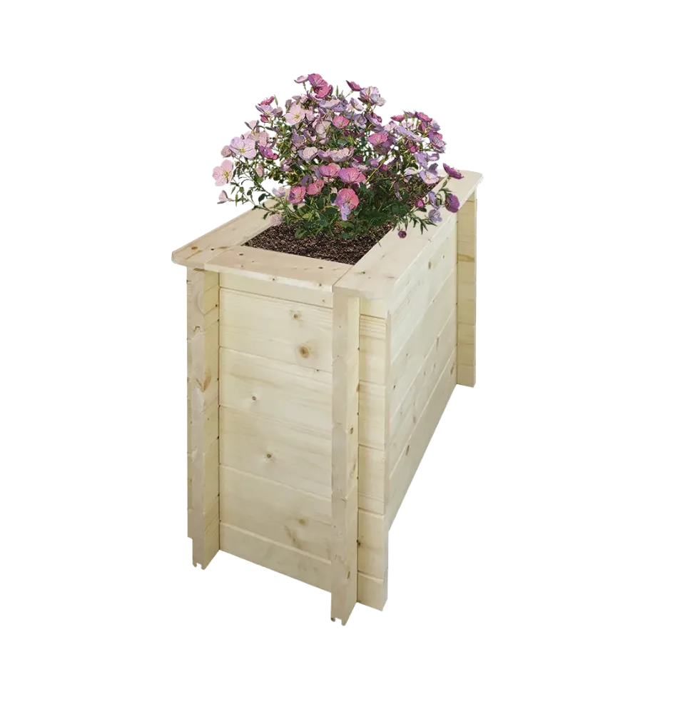 Timbela M612 fioriera legno da esterno 38x78 cm H57