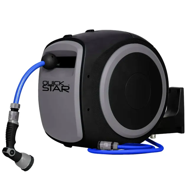 Quick Star Avvolgitubo Pro 30 m + 2 m con pistola 10 getti