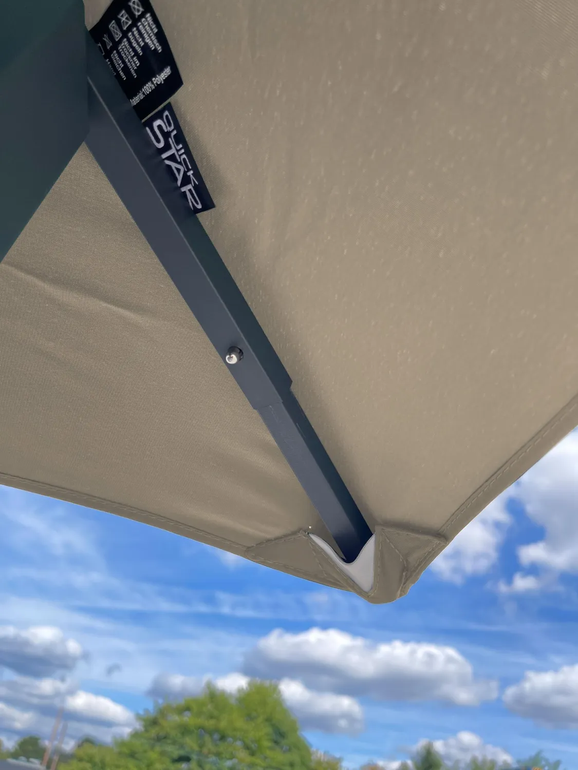 QUICK STAR tetto gazebo 3x3 m 297x297 cm beige ventilato