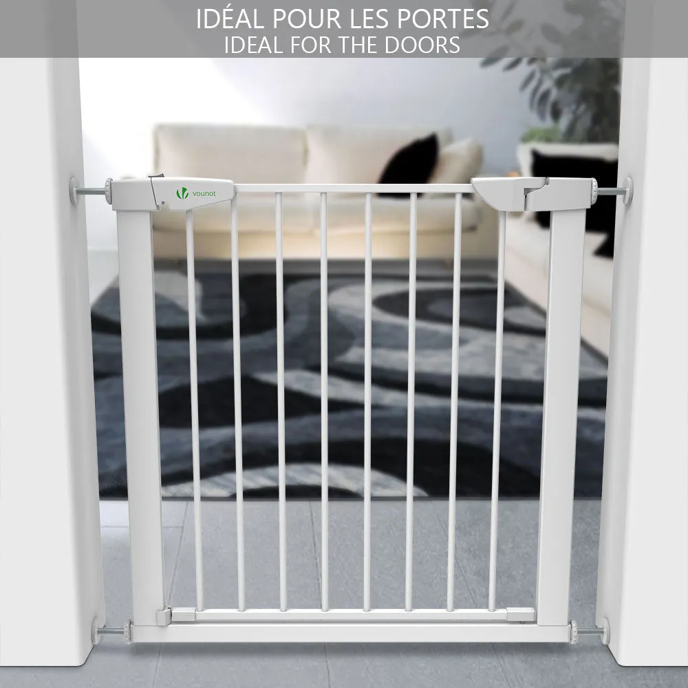 VOUNOT Cancelletto Sicurezza Bambini 75-84 cm Bianco