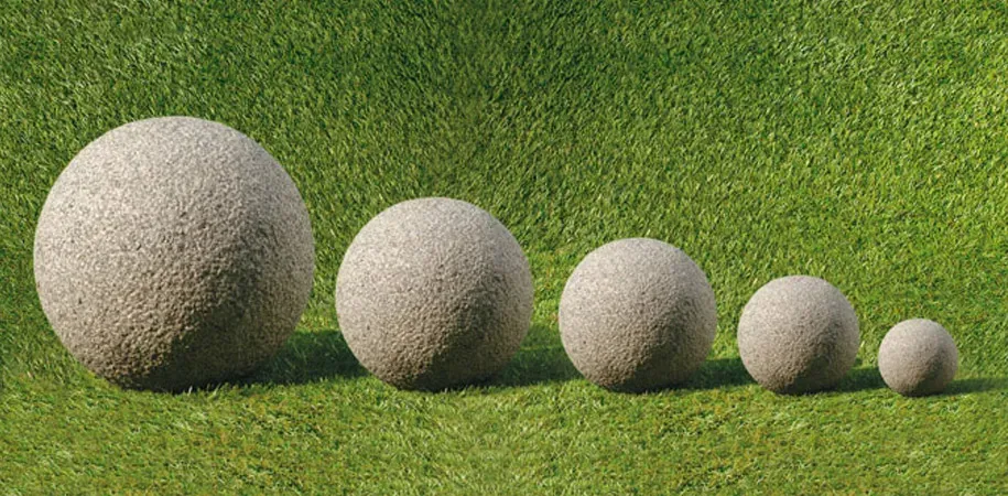 Progetto Esterno Sfere monoliti sfera giardino