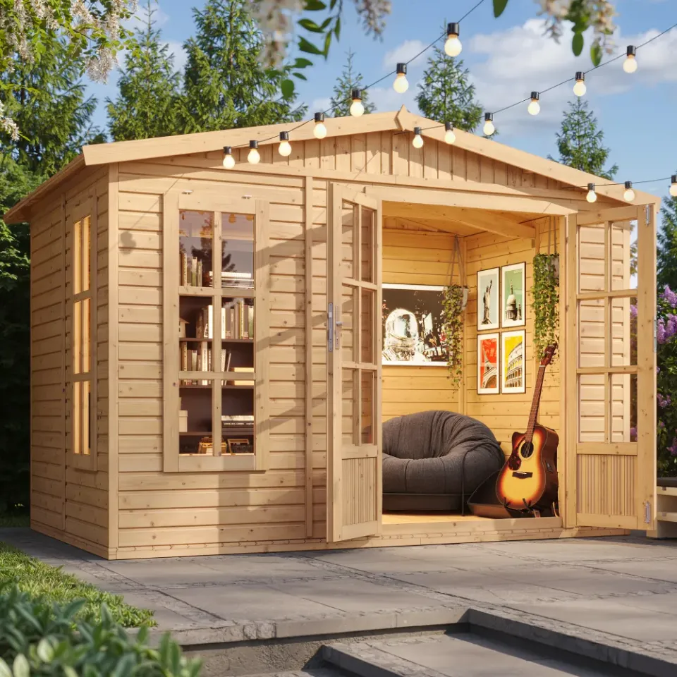 Timbela M334FB casetta legno 303x199 cm 6 m² luminosa