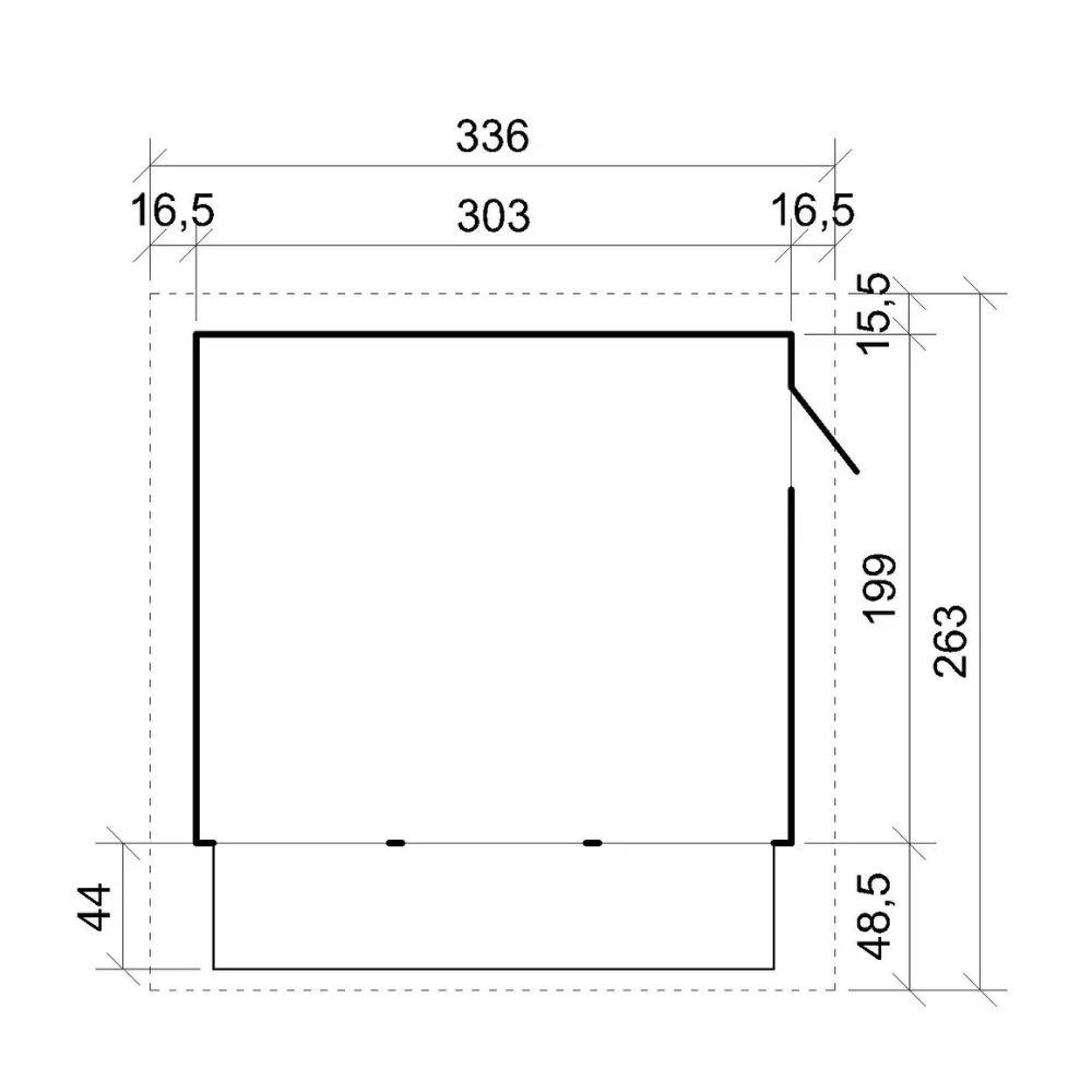 Timbela M150A chiosco legno 303x199 3 finestre