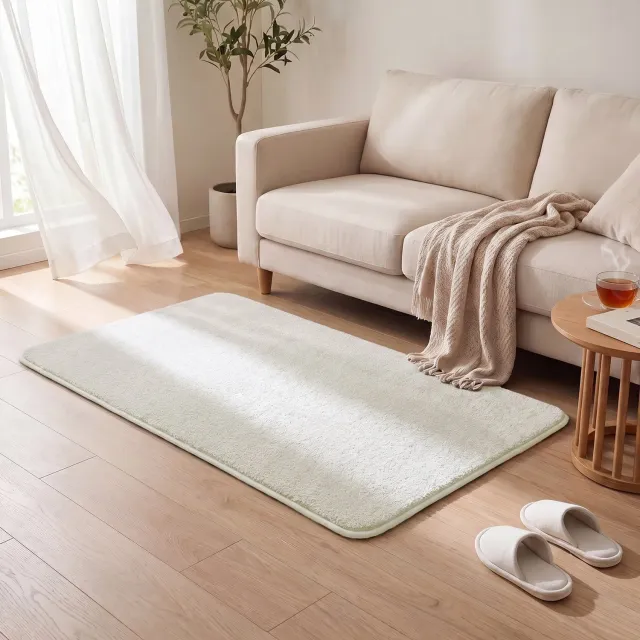 VOUNOT Tappeto Salotto Pelo Corto 80x150cm Crema Antiscivolo
