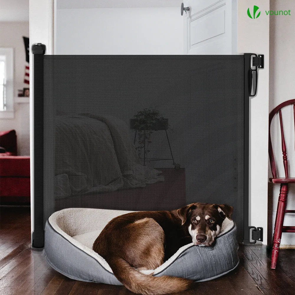 VOUNOT Barriera Retrattile 180cm Cancello Sicurezza Nero Bambini