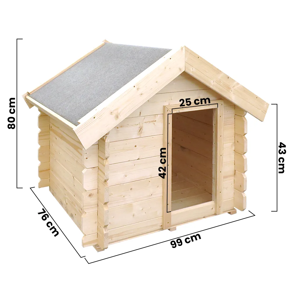 Timbela M401 cuccia cane legno 99x76 cm taglia S