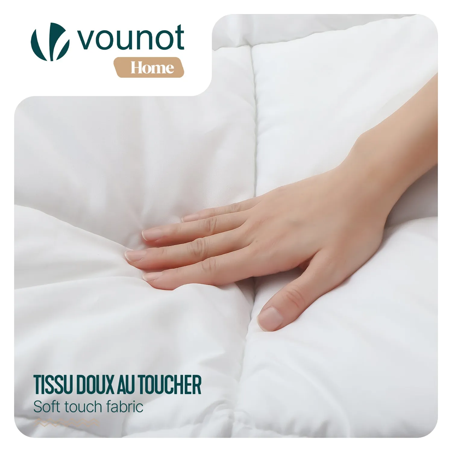 Vounot 4 Stagioni 500gsm Piumino 135x200 Bianco Termico