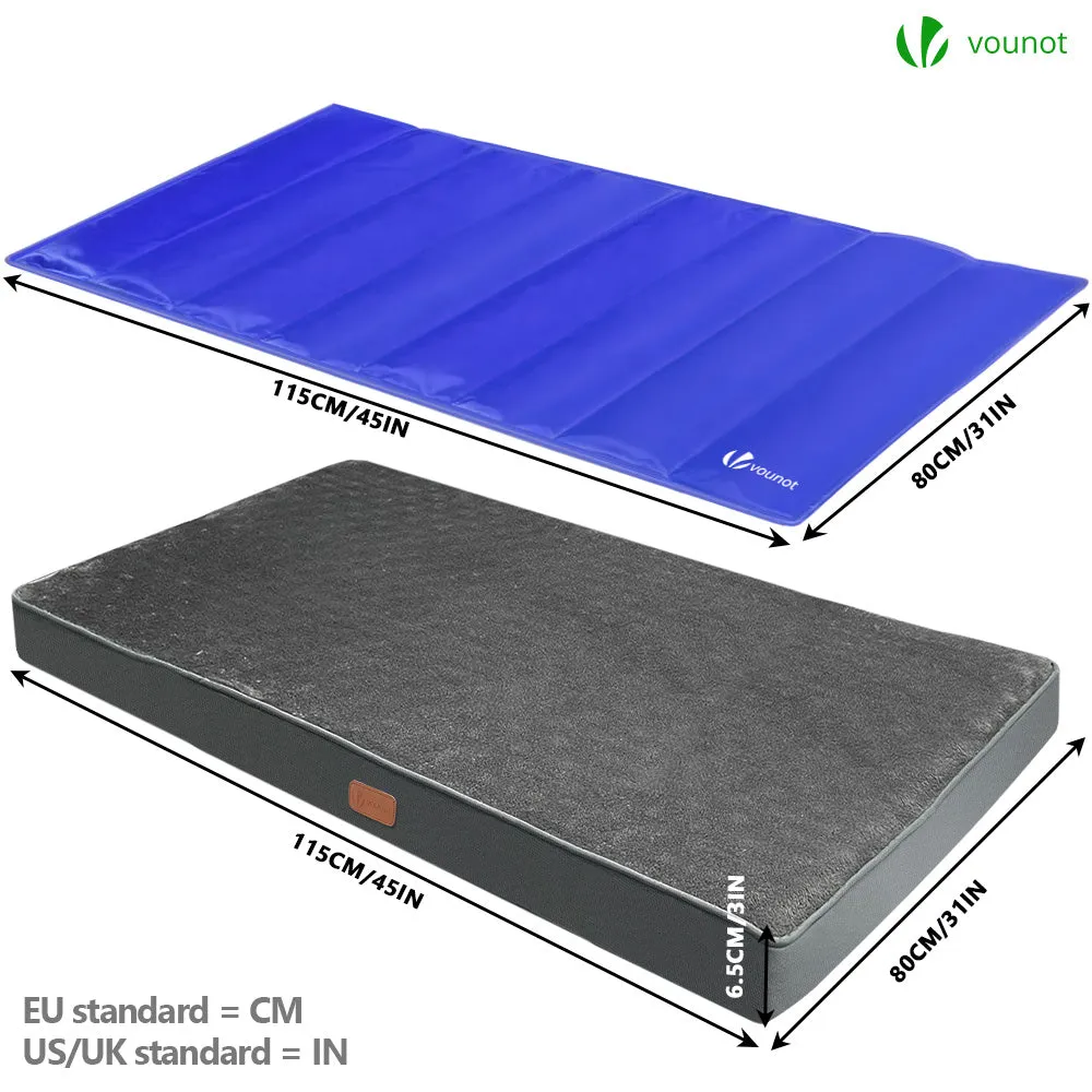 Vounot Materasso per Cani 115x81 cm con Tappetino Gel