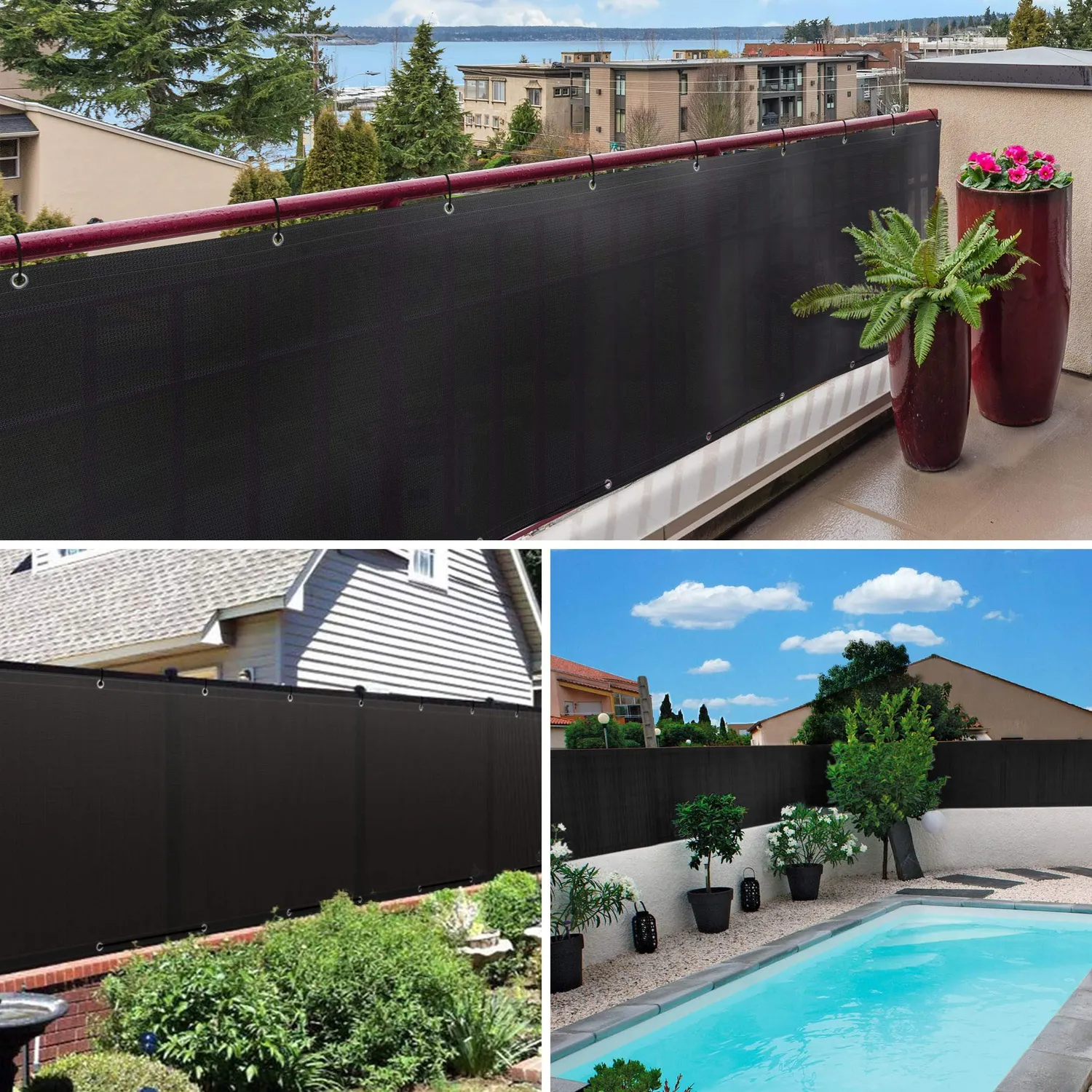 Vounot Frangivista Balcone 600x90cm Nero 230g