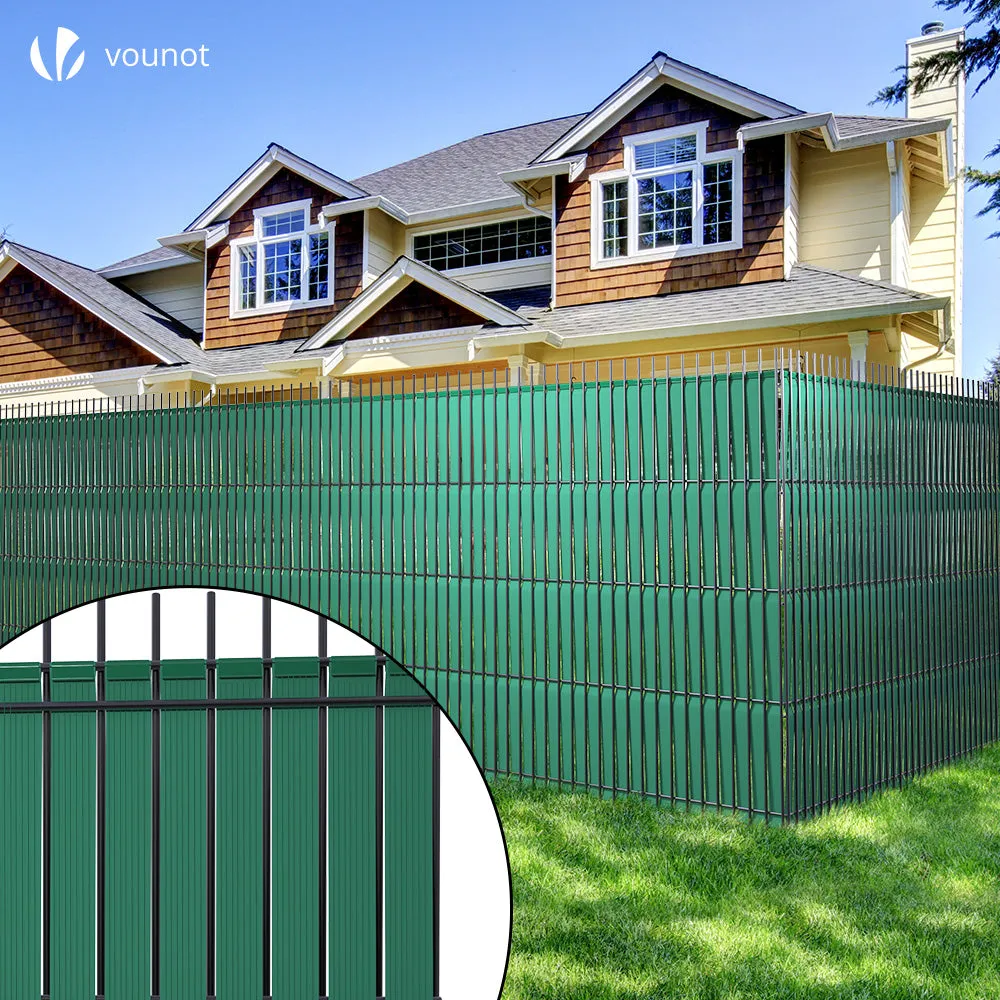 VOUNOT lamelle frangivista PVC verde 150 m con 300 clip
