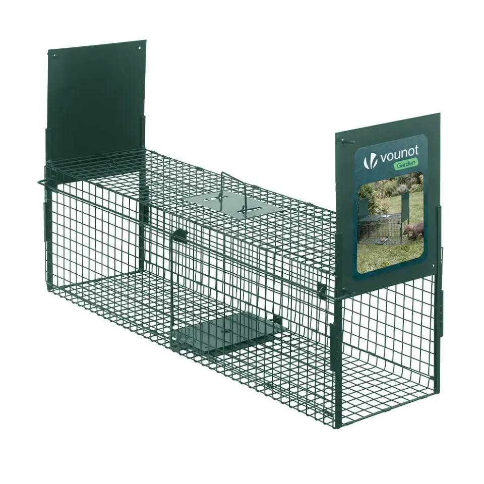 VOUNOT trappola animali vivi 100x29x40 cm verde metallo