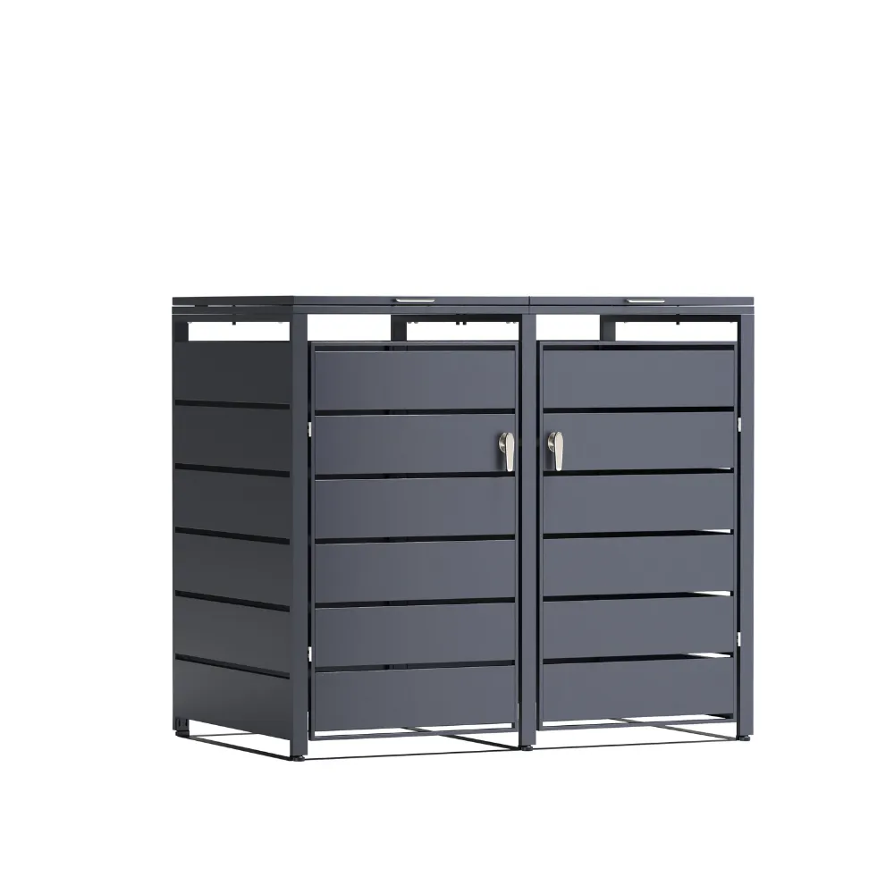 Timbela M802-2K box copribidoni acciaio 2x240L antracite