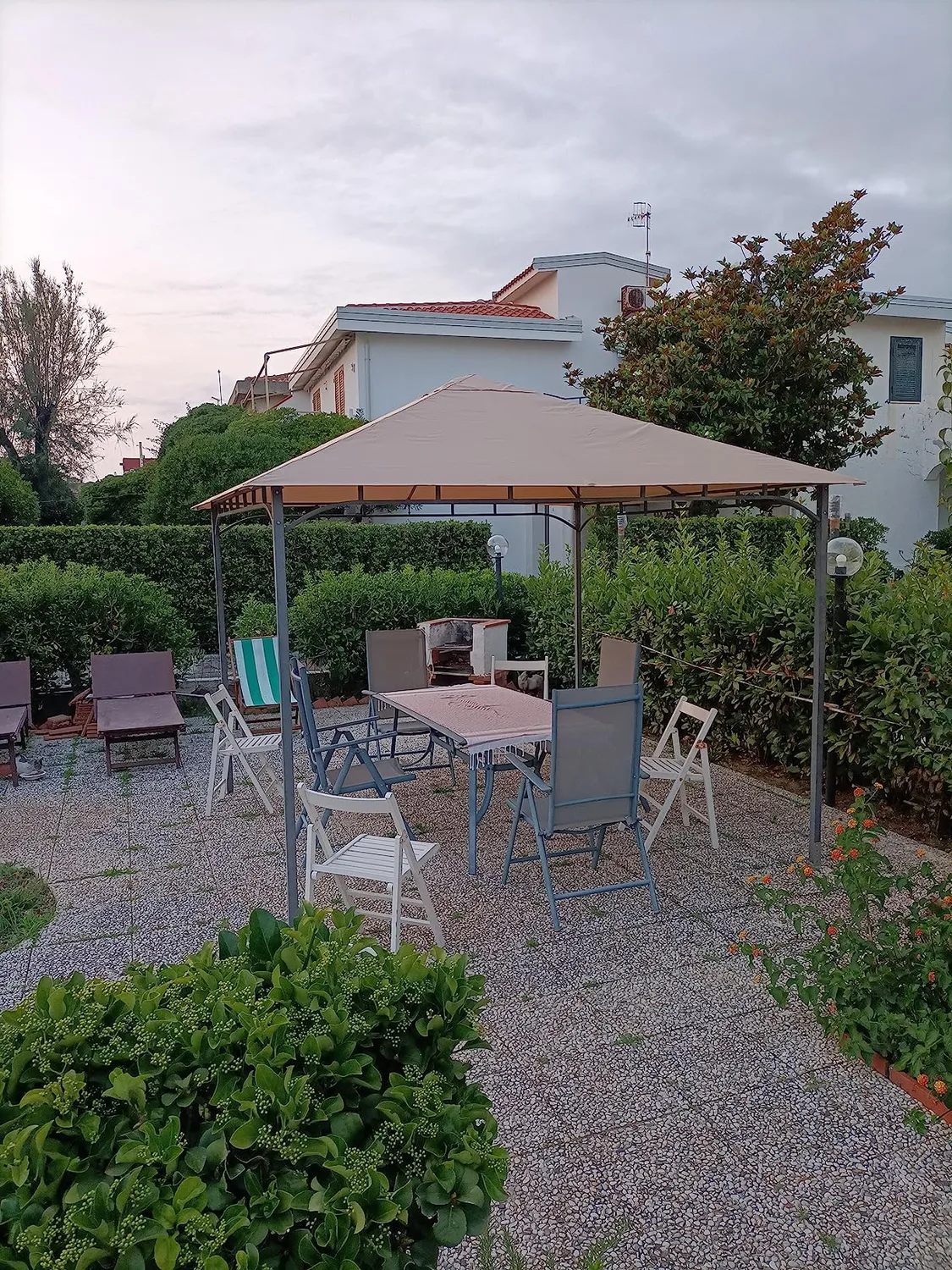 QUICK STAR tetto gazebo 3x3 m 297x297 cm beige ventilato