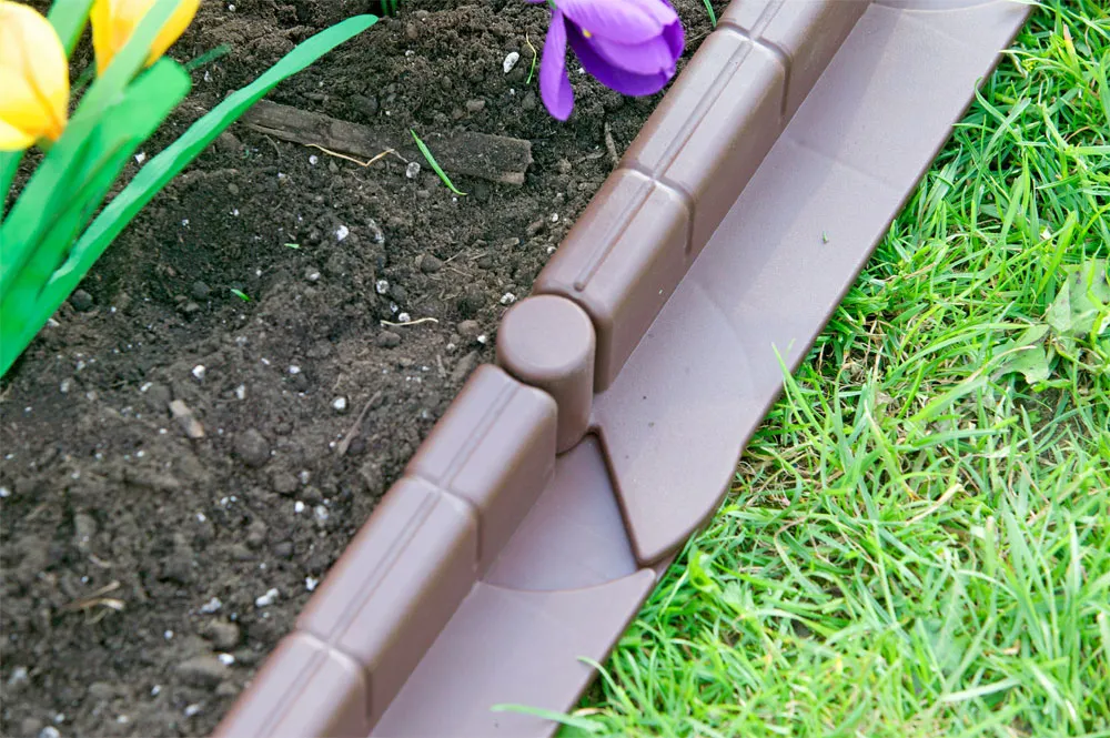 Timbela bordura prato plastica 10 m marrone verde