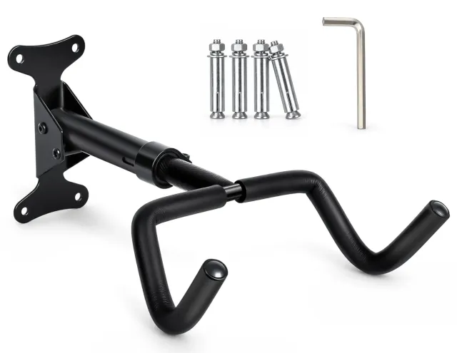 VOUNOT Supporto bici da muro pieghevole nero 30 kg