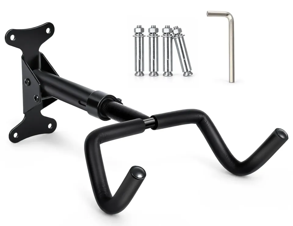 VOUNOT Supporto bici da muro pieghevole nero 30 kg