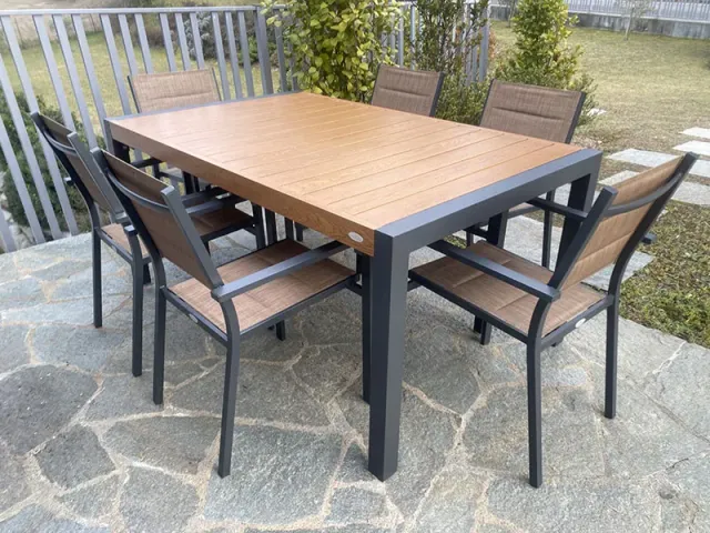 Giardini di Maggio Alissa Wood tavolo da giardino 160/240 allungabile