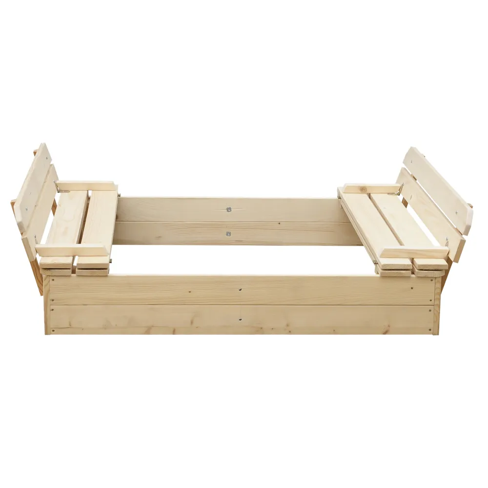 Timbela M051-1 sabbiera legno con coperchio panchina