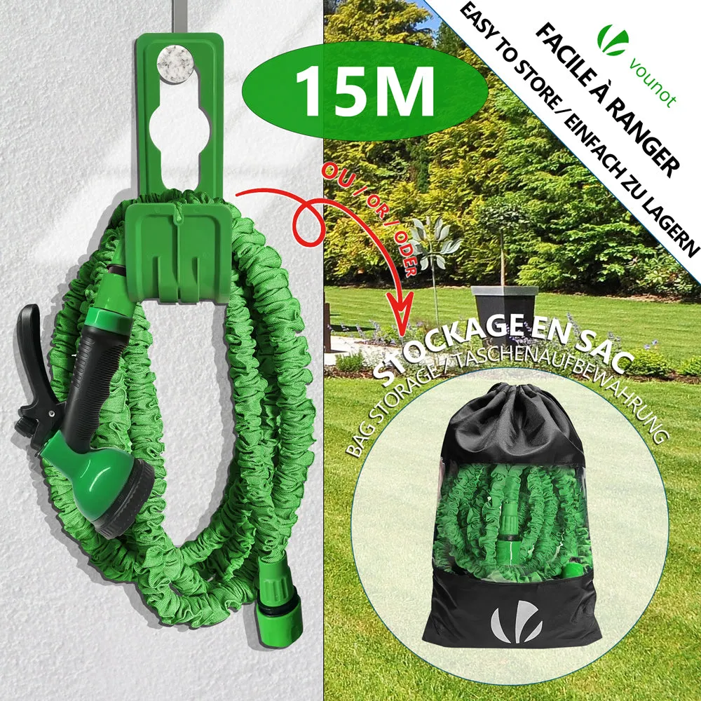 Vounot tubo giardino estensibile 15 m verde 10 getti